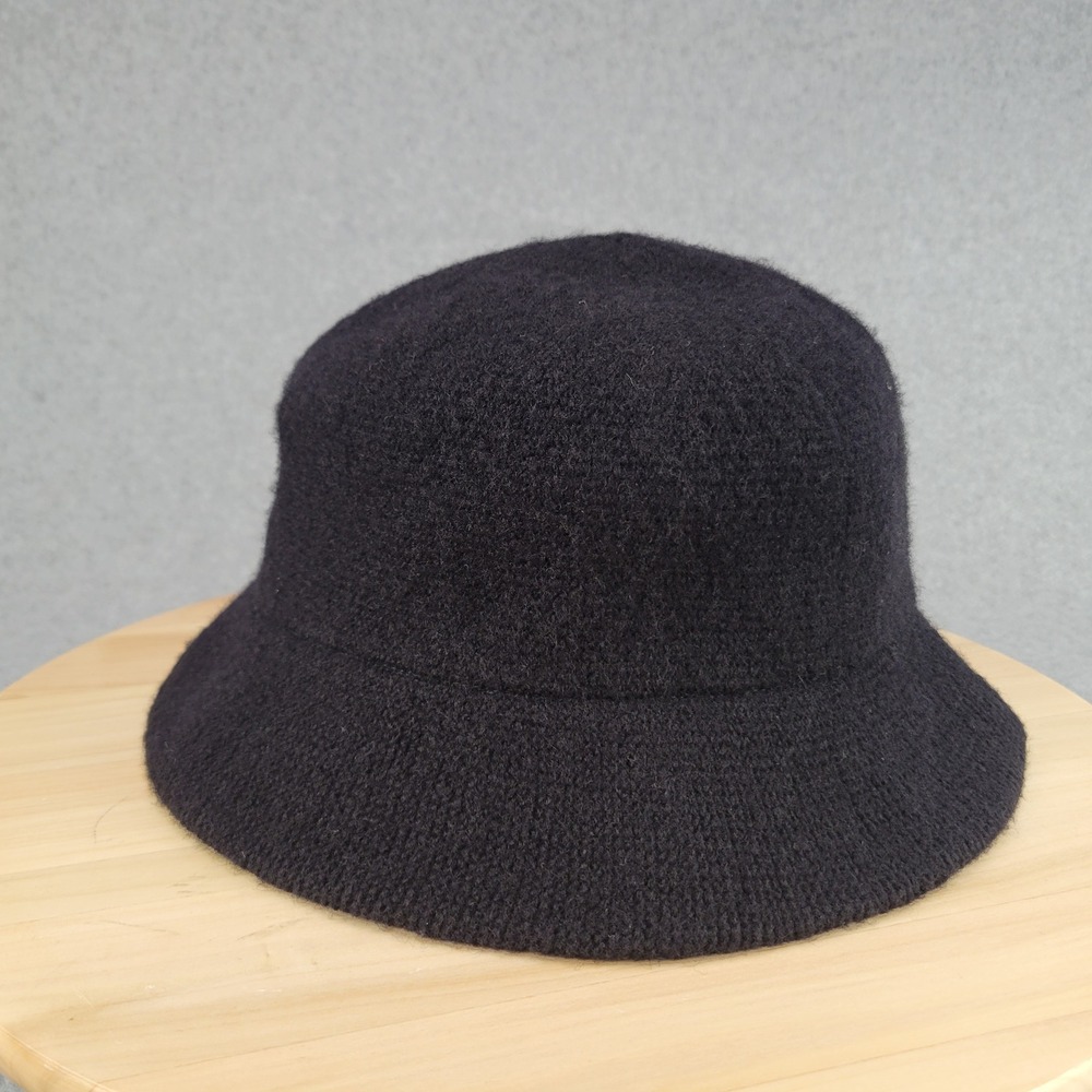 J.Crew Bucket Hat Women One Size Black Wool Blend Textured Knit RN77388